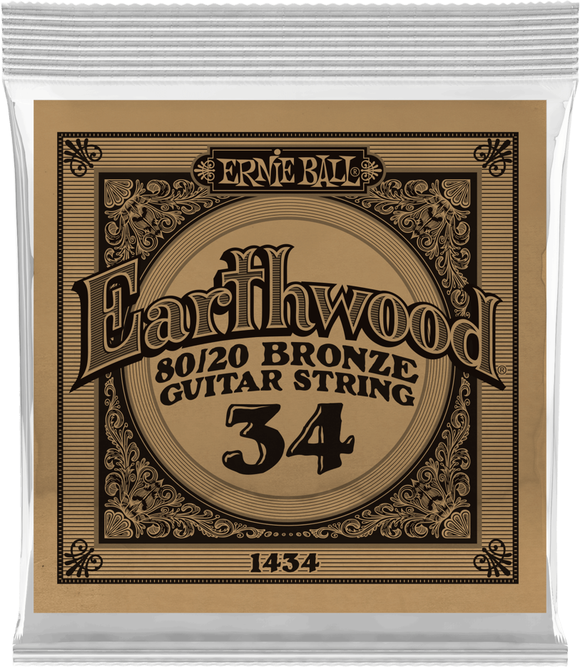 Ernie Ball Corde Au DÉtail Folk (1) Earthwood 80/20 Bronze 034 - Acoustic guitar strings - Main picture