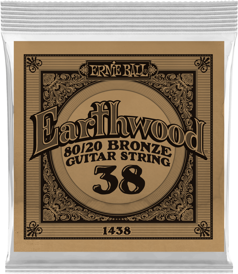 Ernie Ball Corde Au DÉtail Folk (1) Earthwood 80/20 Bronze 038 - Acoustic guitar strings - Main picture