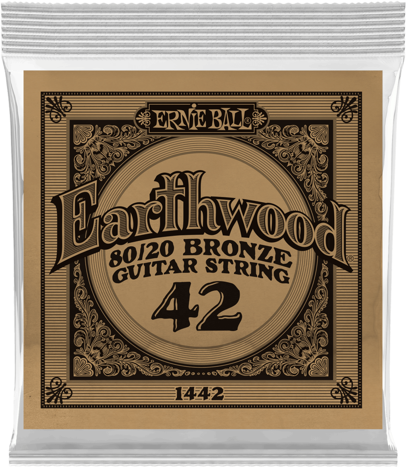 Ernie Ball Corde Au DÉtail Folk (1) Earthwood 80/20 Bronze 042 - Acoustic guitar strings - Main picture