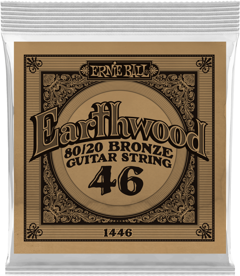 Ernie Ball Corde Au DÉtail Folk (1) Earthwood 80/20 Bronze 046 - Acoustic guitar strings - Main picture