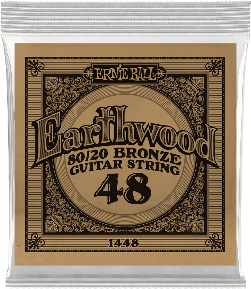 Ernie Ball Corde Au DÉtail Folk (1) Earthwood 80/20 Bronze 048 - Acoustic guitar strings - Main picture