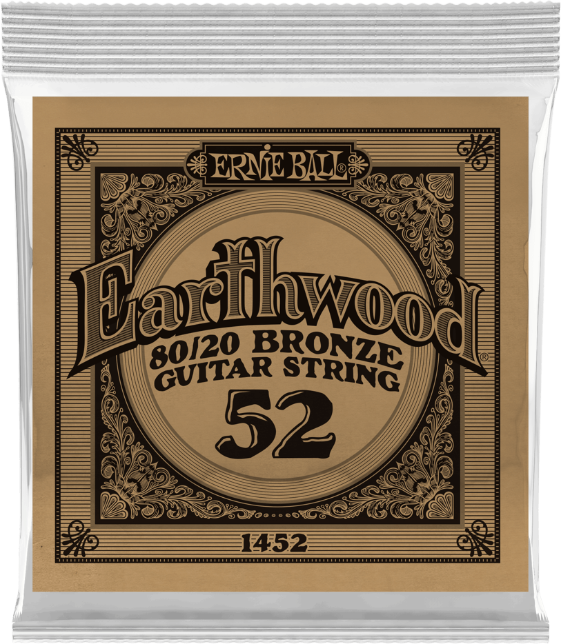 Ernie Ball Corde Au DÉtail Folk (1) Earthwood 80/20 Bronze 052 - Acoustic guitar strings - Main picture