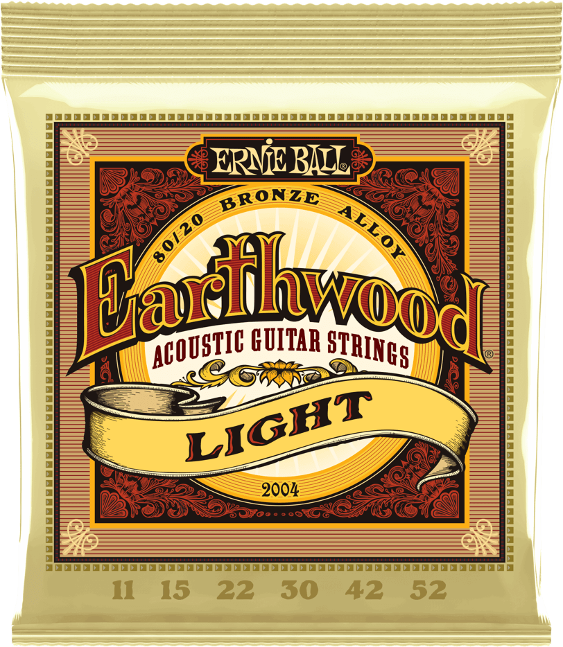 Ernie Ball Jeu De 6 Cordes Folk (6) 2004 Earthwood 80/20 Bronze Light 11-52 - Acoustic guitar strings - Main picture