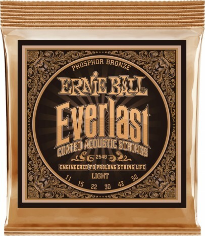 Ernie Ball Jeu De 6 Cordes Folk (6) 2548 Everlast Coated Phosphor Bronze 11-52 - Acoustic guitar strings - Main picture