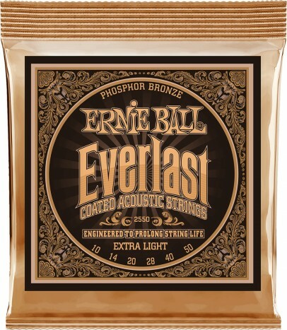 Ernie Ball Jeu De 6 Cordes Folk (6) 3150 Everlast Coated Phosphor Bronze Extra Light 10-50 - Acoustic guitar strings - Main picture