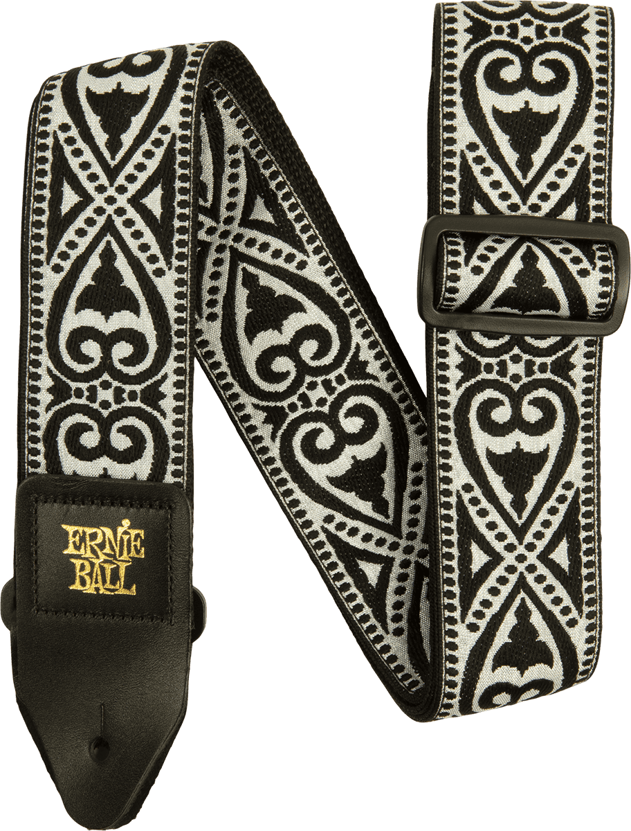 Ernie Ball Jacquard 2.inc Guitar Strap Black Heart - Guitar strap - Main picture