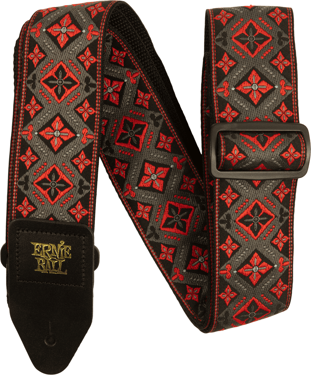 Ernie Ball Jacquard 2.inc Guitar Strap Red King - Guitar strap - Main picture