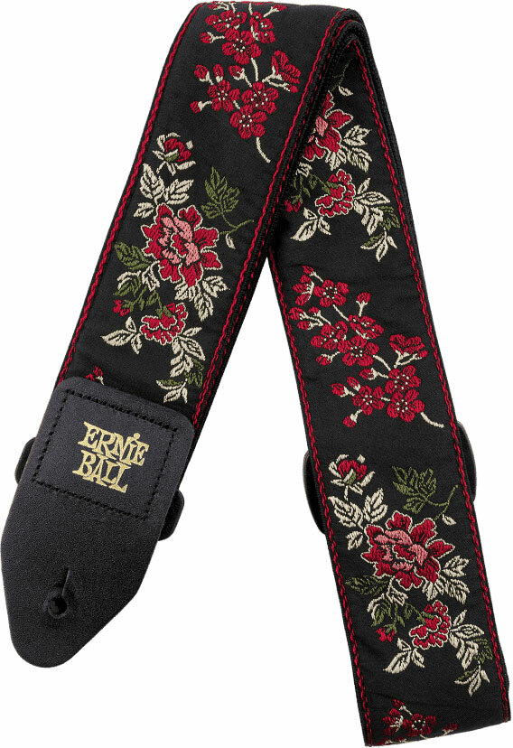 Ernie Ball Jacquard Guitar Strap Red Rose - Guitar strap - Main picture