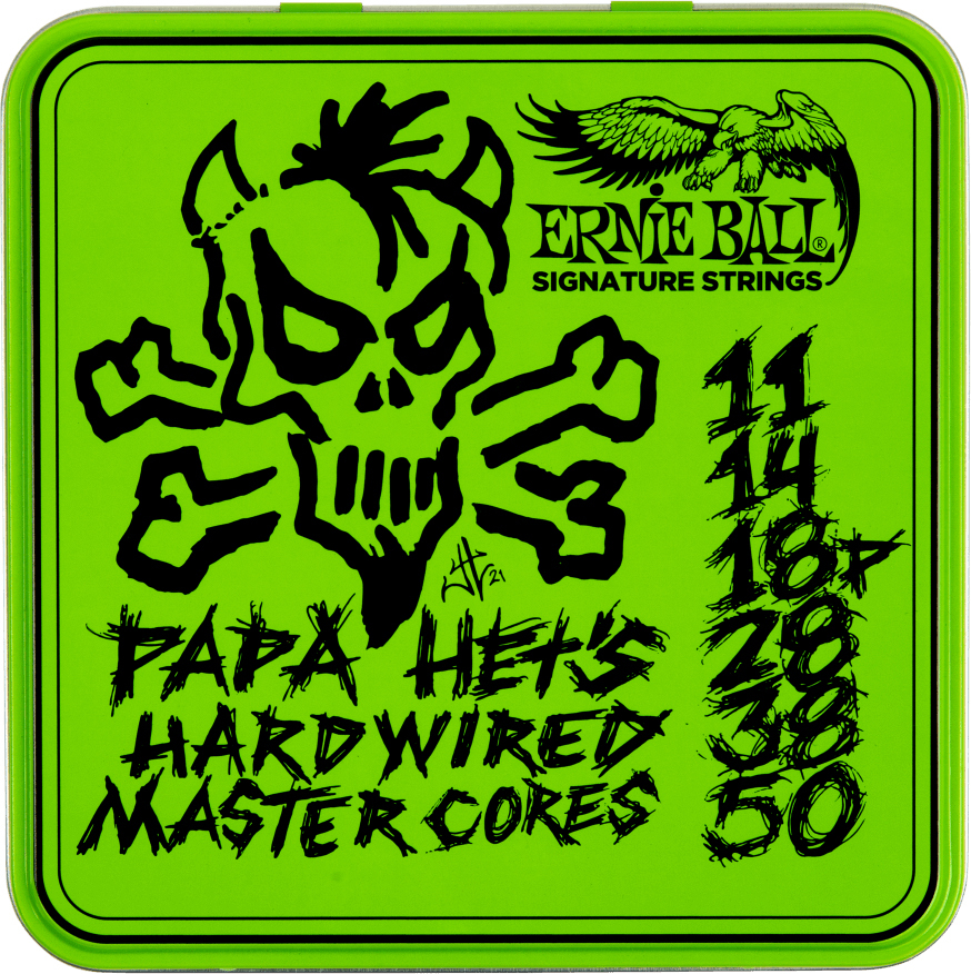 Ernie Ball James Hetfield P03821 Papa Het's Hardwired Master Core Signature Electric Guitar 6c 11-50 - Electric guitar strings - Main picture