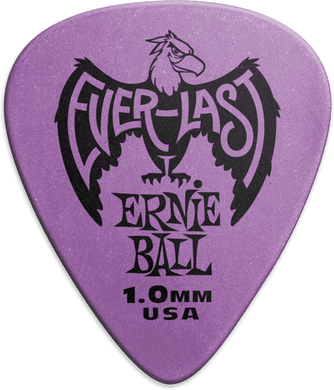 Ernie Ball Mediators Everlast Sachet De 12 Violet 1mm - Guitar pick - Main picture