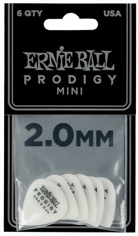 Ernie Ball Mediators Prodigy Sachet De 6 Blanc Mini 2mm - Guitar pick - Main picture