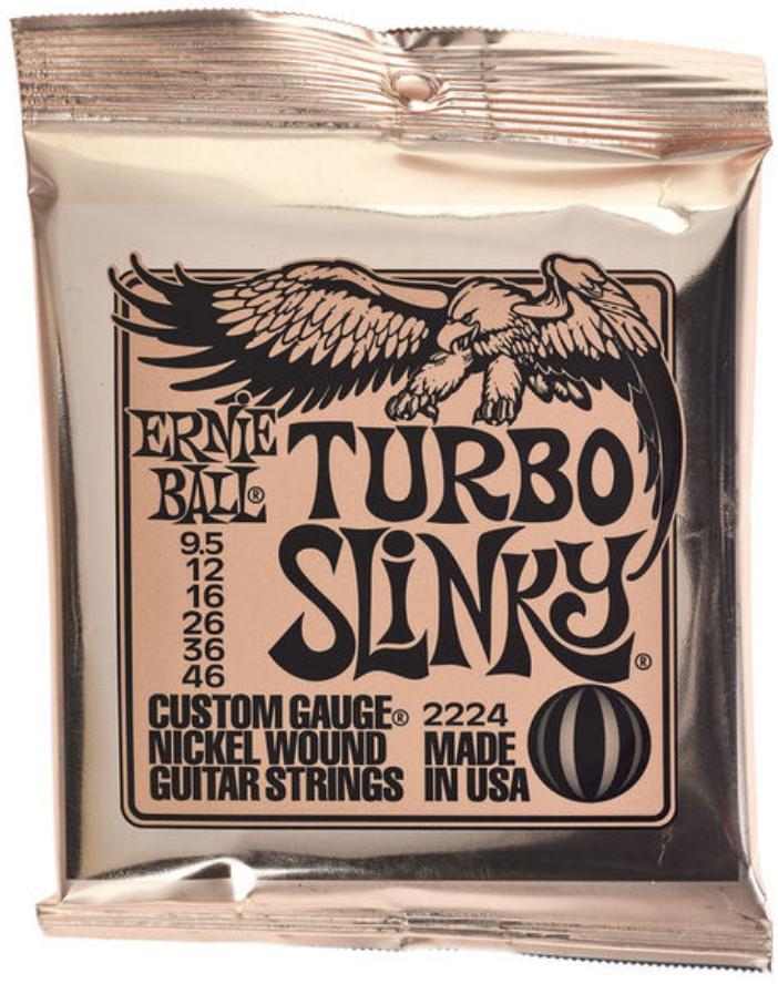 Electric guitar strings Ernie ball P02224 Electric Guitar 6-string Set Turbo Slinky NPS 9.5-46 - Set of strings