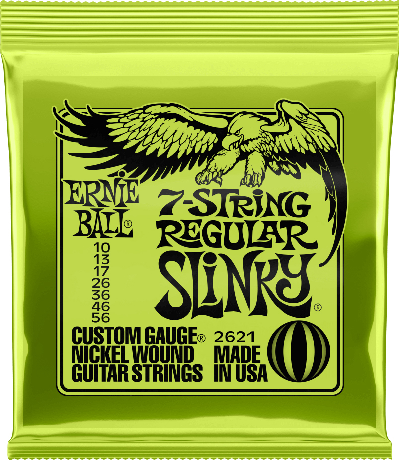 Ernie Ball P02621 Regular Slinky Nickel Wound Electric Guitar Strings 7c 10-56 - Electric guitar strings - Main picture