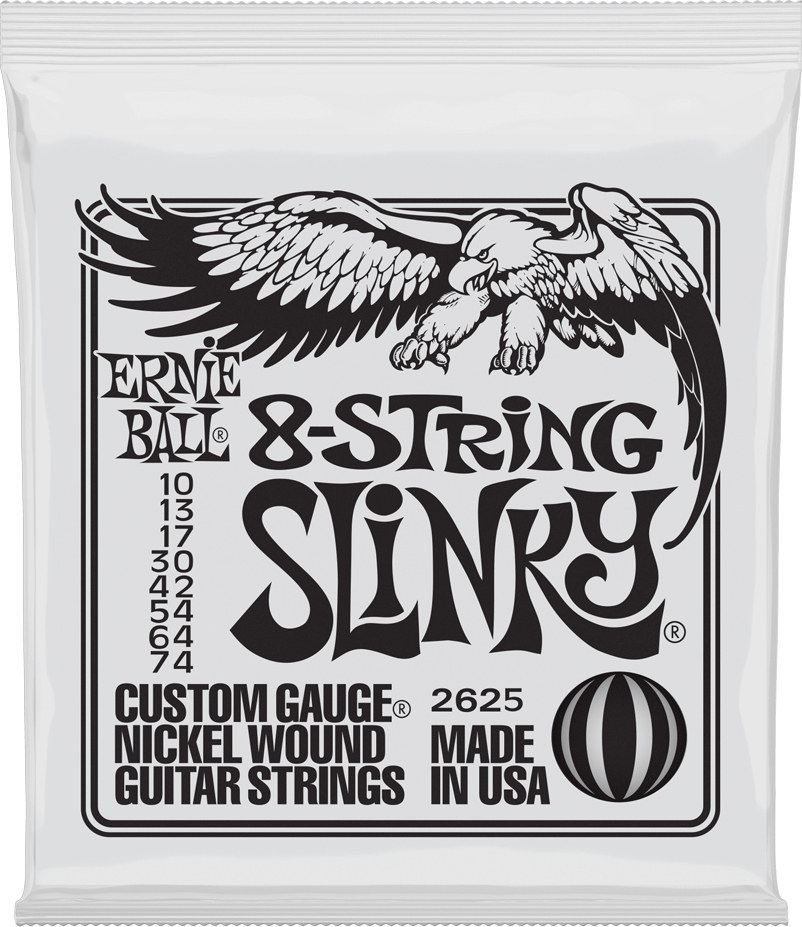 Ernie Ball P02625 Slinky Nickel Wound Electric Guitar Strings 8c 10-74 - Electric guitar strings - Main picture
