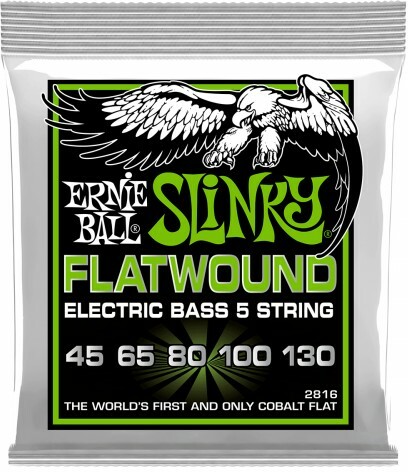 Ernie Ball P02816 5-string Regular Slinky 5-string Flatwound Electric Bass 45-130 - Electric bass strings - Main picture