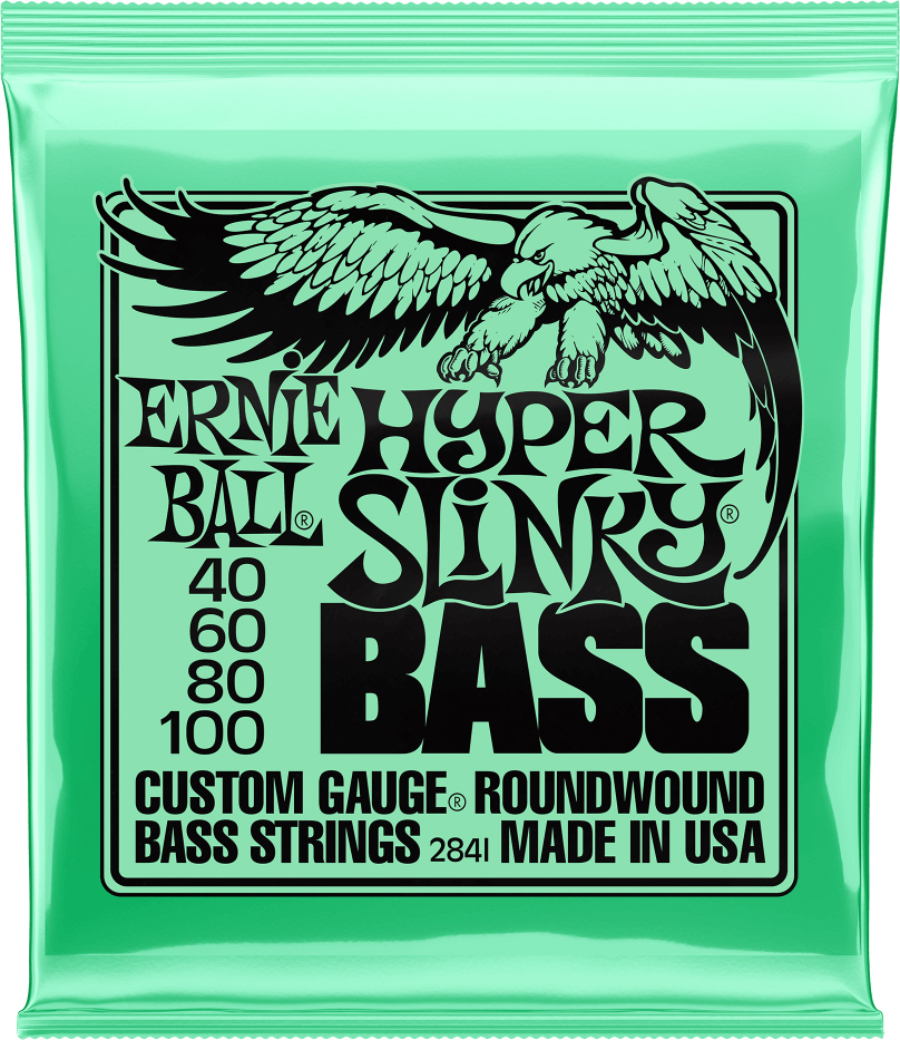 Ernie Ball P02841 Hyper Slinky Nickel Wound Electric Bass 4c 40-100 - Electric bass strings - Main picture