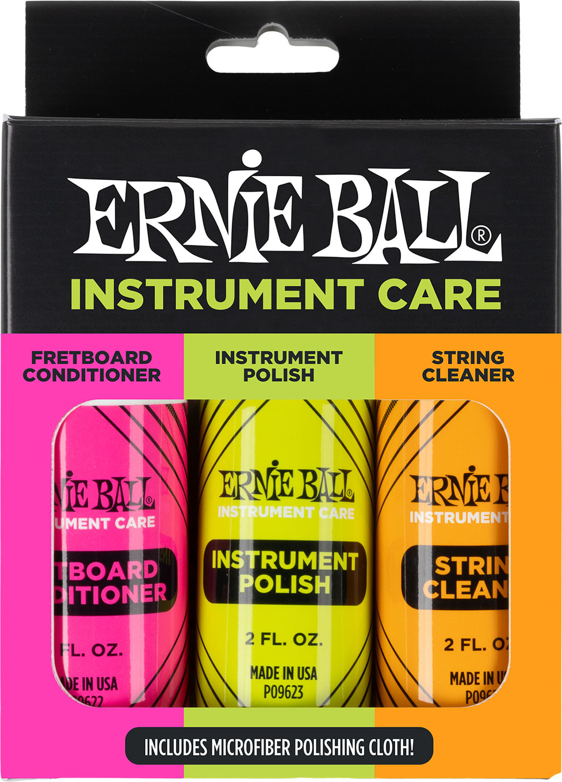 Ernie Ball Pack De 3 Produits Entretien Guitare + Microfibre - Care & Cleaning - Main picture
