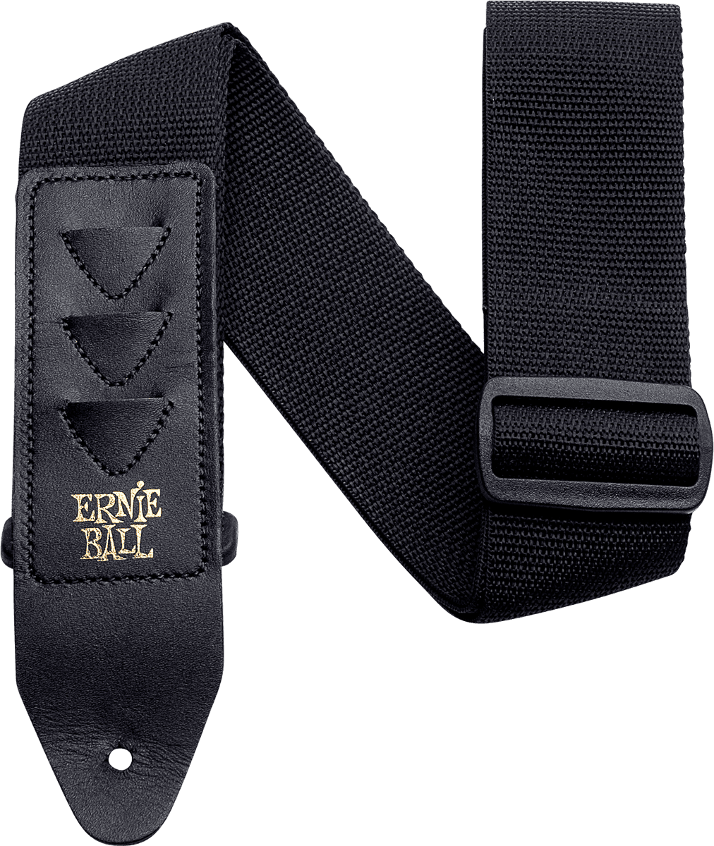 Ernie Ball Sangle Pickholder Noire - Guitar strap - Main picture