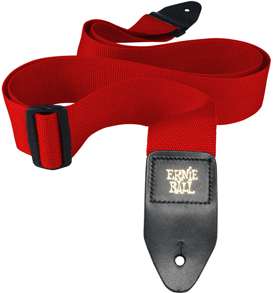 Ernie Ball Sangle Polypro Rouge - Guitar strap - Main picture