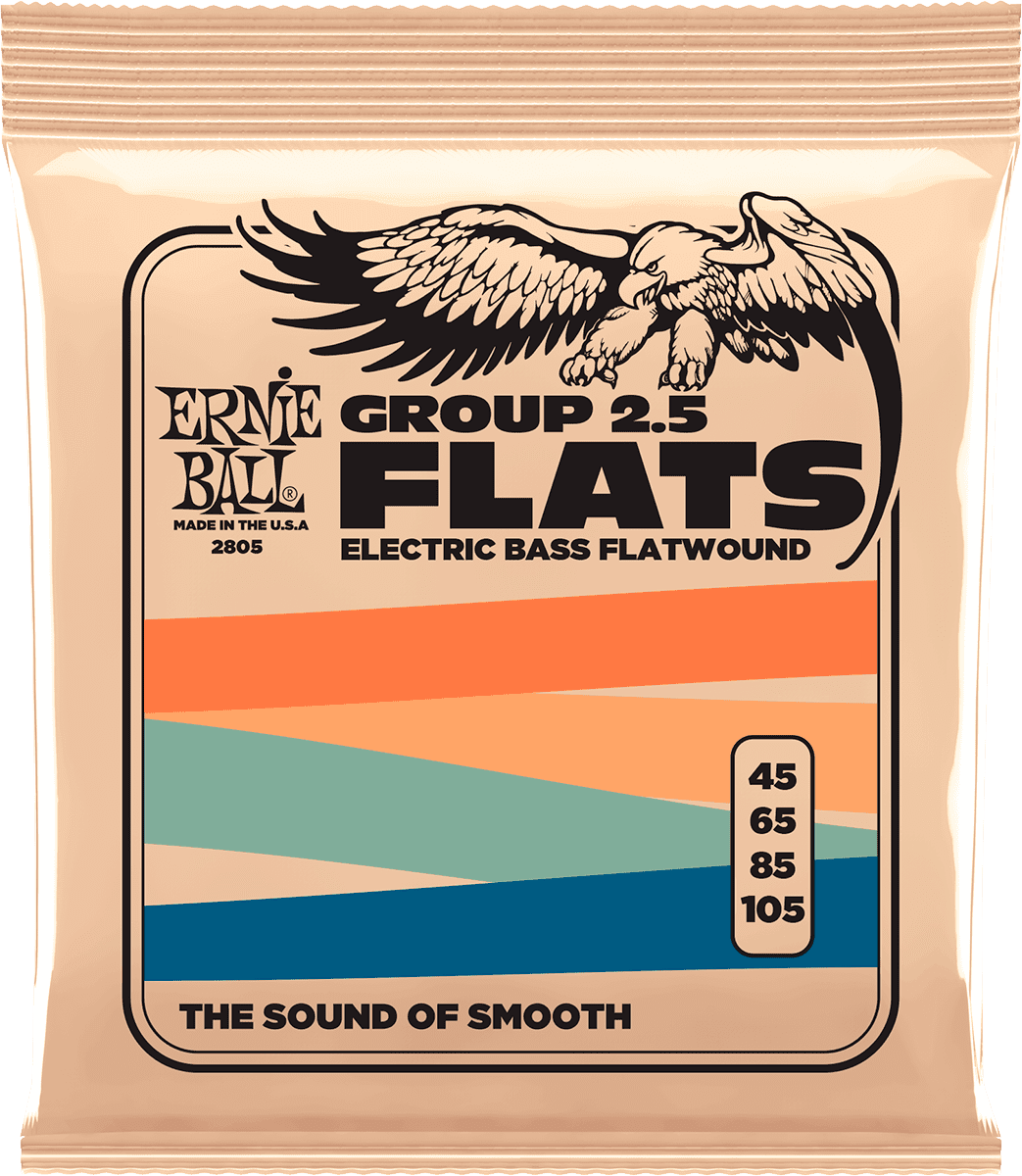 Ernie Ball Slinky Flats Bass Long Scale 45-105 - Electric bass strings - Main picture