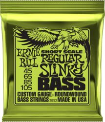 Electric bass strings Ernie ball Bass (4) 2852 Regular Slinky Short Scale 45-105 - Set of 4 strings
