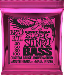 Electric bass strings Ernie ball Bass (4) 2854 Super Slinky Short Scale 40-100 - Set of 4 strings