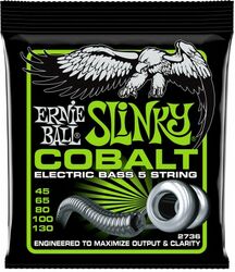 Electric bass strings Ernie ball Bass (5) 2736 Slinky Cobalt 45-130