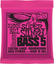 Electric bass strings Ernie ball Bass (5) 2824 Super Slinky 40-125 - 5-string set