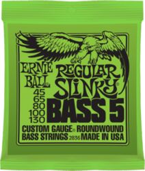 Electric bass strings Ernie ball Bass (5) 2836 Regular Slinky 45-130 - 5-string set