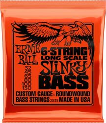 Electric bass strings Ernie ball Bass (6) 2838 Slinky Long Scale 32-130 - Set of strings
