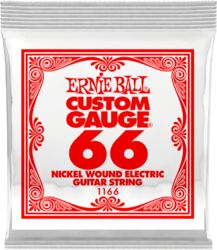 Electric guitar strings Ernie ball Electric (1) 1166 Slinky Nickel Wound 66 - String by unit