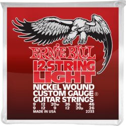 Electric guitar strings Ernie ball Electric (12) 2233 Nickel Wound Light 9-46 - 12-string set