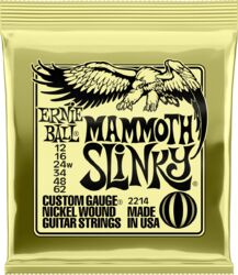 Electric guitar strings Ernie ball Electric (6) 2214 Mammoth Slinky 12-62 - Set of strings