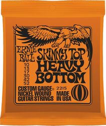 Electric guitar strings Ernie ball Electric (6) 2215 Skinny Top Heavy Bottom 10-52 - Set of strings