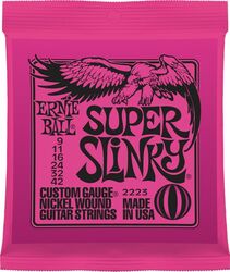 Electric guitar strings Ernie ball Electric (6) 2223 Super Slinky 09-42 - Set of strings