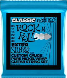 Electric guitar strings Ernie ball Electric (6) 2255 Classic Rock N Roll Extra Slinky 8-38 - Set of strings