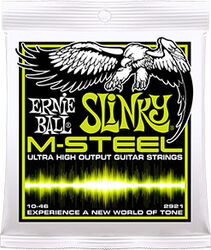 Electric guitar strings Ernie ball Electric (6) 2921 Slinky M-Steel 10-46 - Set of strings