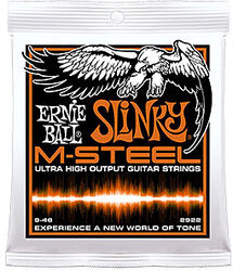 Electric guitar strings Ernie ball Electric (6) 2922 Slinky M-Steel 9-46 - Set of strings