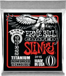 Electric guitar strings Ernie ball Electric (6) 3115 Coated Titanium STHB 10-52 - Set of strings