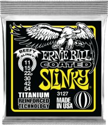 Electric guitar strings Ernie ball Electric (6) 3127 Coated Titanium Beefy Slinky 11-54 - Set of strings