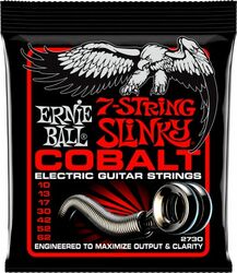 Electric guitar strings Ernie ball Electric (7) 2730 Cobalt Skinny STHB 10-62 - 7-string set