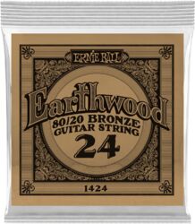 Acoustic guitar strings Ernie ball Folk (1) Earthwood 80/20 Bronze 024 - String by unit