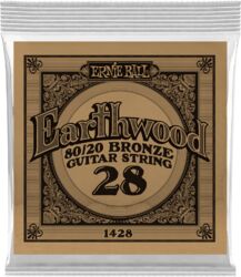 Acoustic guitar strings Ernie ball Folk (1) Earthwood 80/20 Bronze 028 - String by unit