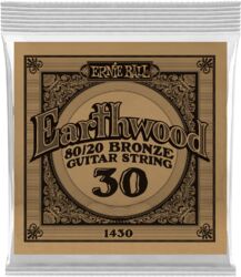 Acoustic guitar strings Ernie ball Folk (1) Earthwood 80/20 Bronze 030 - String by unit