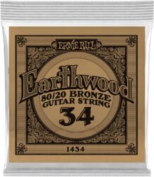 Acoustic guitar strings Ernie ball Folk (1) Earthwood 80/20 Bronze 034 - String by unit