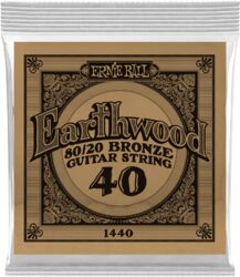 Acoustic guitar strings Ernie ball Folk (1) Earthwood 80/20 Bronze 040 - String by unit