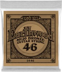 Acoustic guitar strings Ernie ball Folk (1) Earthwood 80/20 Bronze 046 - String by unit