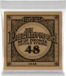 Acoustic guitar strings Ernie ball Folk (1) Earthwood 80/20 Bronze 048 - String by unit