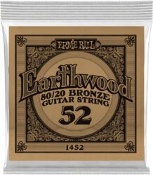 Acoustic guitar strings Ernie ball Folk (1) Earthwood 80/20 Bronze 052 - String by unit