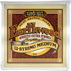 Acoustic guitar strings Ernie ball Folk (12) 2012 Earthwood Medium 11-52 - 12-string set